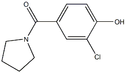 2-chloro-4-(pyrrolidin-1-ylcarbonyl)phenol 구조식 이미지