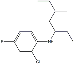 2-chloro-4-fluoro-N-(5-methylheptan-3-yl)aniline Structure