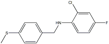 2-chloro-4-fluoro-N-{[4-(methylsulfanyl)phenyl]methyl}aniline 구조식 이미지