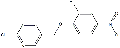 2-chloro-5-(2-chloro-4-nitrophenoxymethyl)pyridine 구조식 이미지