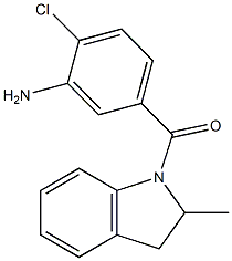 2-chloro-5-[(2-methyl-2,3-dihydro-1H-indol-1-yl)carbonyl]aniline Structure