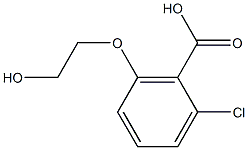 2-chloro-6-(2-hydroxyethoxy)benzoic acid 구조식 이미지