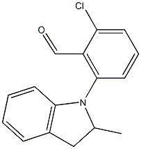 2-chloro-6-(2-methyl-2,3-dihydro-1H-indol-1-yl)benzaldehyde Structure