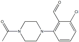 2-chloro-6-(4-acetylpiperazin-1-yl)benzaldehyde 구조식 이미지