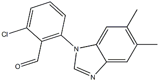 2-chloro-6-(5,6-dimethyl-1H-1,3-benzodiazol-1-yl)benzaldehyde Structure