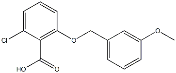2-chloro-6-[(3-methoxyphenyl)methoxy]benzoic acid 구조식 이미지
