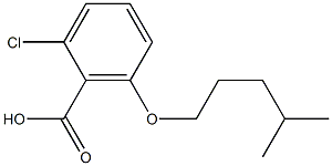2-chloro-6-[(4-methylpentyl)oxy]benzoic acid Structure