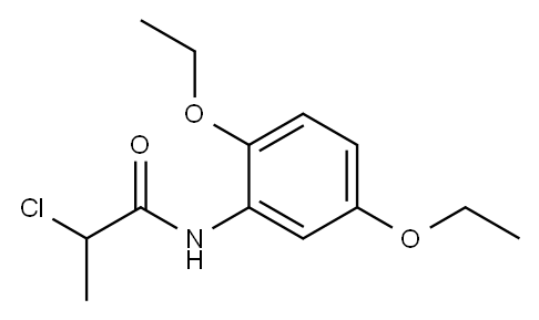 2-chloro-N-(2,5-diethoxyphenyl)propanamide Structure
