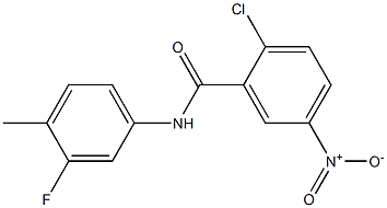 2-chloro-N-(3-fluoro-4-methylphenyl)-5-nitrobenzamide 구조식 이미지