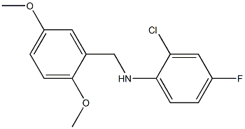 2-chloro-N-[(2,5-dimethoxyphenyl)methyl]-4-fluoroaniline Structure