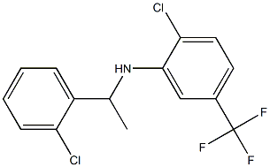 2-chloro-N-[1-(2-chlorophenyl)ethyl]-5-(trifluoromethyl)aniline 구조식 이미지