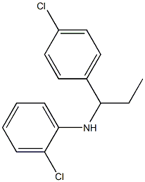 2-chloro-N-[1-(4-chlorophenyl)propyl]aniline Structure