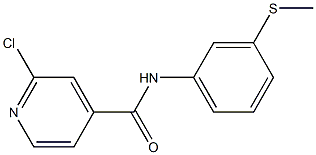 2-chloro-N-[3-(methylsulfanyl)phenyl]pyridine-4-carboxamide 구조식 이미지
