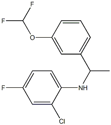 2-chloro-N-{1-[3-(difluoromethoxy)phenyl]ethyl}-4-fluoroaniline 구조식 이미지