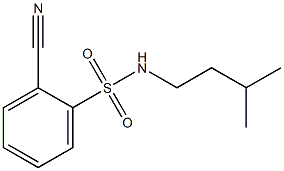 2-cyano-N-(3-methylbutyl)benzenesulfonamide 구조식 이미지