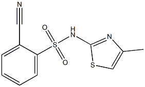 2-cyano-N-(4-methyl-1,3-thiazol-2-yl)benzenesulfonamide Structure