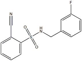 2-cyano-N-[(3-fluorophenyl)methyl]benzene-1-sulfonamide Structure