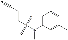 2-cyano-N-methyl-N-(3-methylphenyl)ethane-1-sulfonamido 구조식 이미지