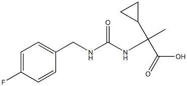 2-cyclopropyl-2-({[(4-fluorobenzyl)amino]carbonyl}amino)propanoic acid Structure