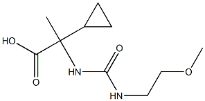 2-cyclopropyl-2-{[(2-methoxyethyl)carbamoyl]amino}propanoic acid 구조식 이미지