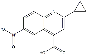 2-cyclopropyl-6-nitroquinoline-4-carboxylic acid 구조식 이미지
