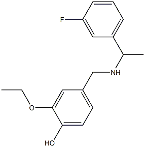 2-ethoxy-4-({[1-(3-fluorophenyl)ethyl]amino}methyl)phenol 구조식 이미지