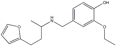 2-ethoxy-4-({[4-(furan-2-yl)butan-2-yl]amino}methyl)phenol 구조식 이미지