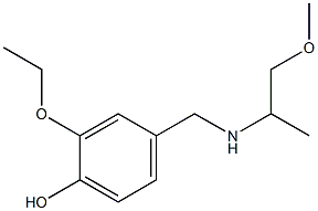 2-ethoxy-4-{[(1-methoxypropan-2-yl)amino]methyl}phenol Structure