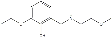 2-ethoxy-6-{[(2-methoxyethyl)amino]methyl}phenol Structure