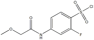 2-fluoro-4-(2-methoxyacetamido)benzene-1-sulfonyl chloride 구조식 이미지