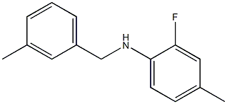 2-fluoro-4-methyl-N-[(3-methylphenyl)methyl]aniline 구조식 이미지