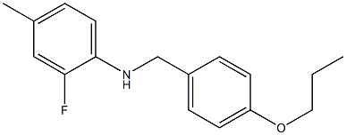 2-fluoro-4-methyl-N-[(4-propoxyphenyl)methyl]aniline Structure