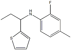 2-fluoro-4-methyl-N-[1-(thiophen-2-yl)propyl]aniline 구조식 이미지