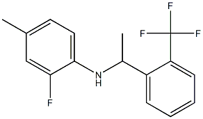 2-fluoro-4-methyl-N-{1-[2-(trifluoromethyl)phenyl]ethyl}aniline Structure