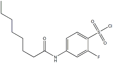 2-fluoro-4-octanamidobenzene-1-sulfonyl chloride Structure