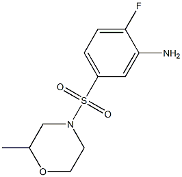 2-fluoro-5-[(2-methylmorpholine-4-)sulfonyl]aniline 구조식 이미지