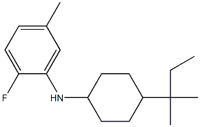 2-fluoro-5-methyl-N-[4-(2-methylbutan-2-yl)cyclohexyl]aniline 구조식 이미지