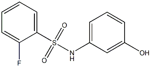 2-fluoro-N-(3-hydroxyphenyl)benzene-1-sulfonamide 구조식 이미지