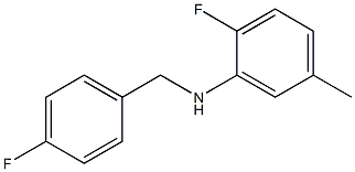 2-fluoro-N-[(4-fluorophenyl)methyl]-5-methylaniline 구조식 이미지