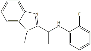 2-fluoro-N-[1-(1-methyl-1H-1,3-benzodiazol-2-yl)ethyl]aniline Structure