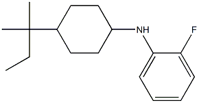 2-fluoro-N-[4-(2-methylbutan-2-yl)cyclohexyl]aniline 구조식 이미지