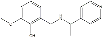 2-methoxy-6-({[1-(pyridin-4-yl)ethyl]amino}methyl)phenol Structure