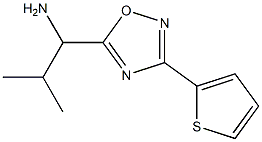 2-methyl-1-[3-(thiophen-2-yl)-1,2,4-oxadiazol-5-yl]propan-1-amine 구조식 이미지