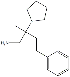 2-methyl-4-phenyl-2-pyrrolidin-1-ylbutan-1-amine Structure