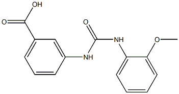 3-({[(2-methoxyphenyl)amino]carbonyl}amino)benzoic acid 구조식 이미지