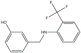 3-({[2-(trifluoromethyl)phenyl]amino}methyl)phenol Structure