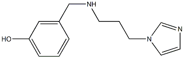 3-({[3-(1H-imidazol-1-yl)propyl]amino}methyl)phenol 구조식 이미지