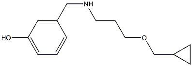 3-({[3-(cyclopropylmethoxy)propyl]amino}methyl)phenol 구조식 이미지