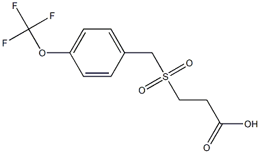 3-({[4-(trifluoromethoxy)phenyl]methane}sulfonyl)propanoic acid Structure