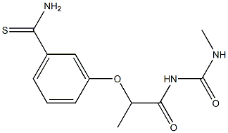 3-({1-[(methylcarbamoyl)amino]-1-oxopropan-2-yl}oxy)benzene-1-carbothioamide Structure